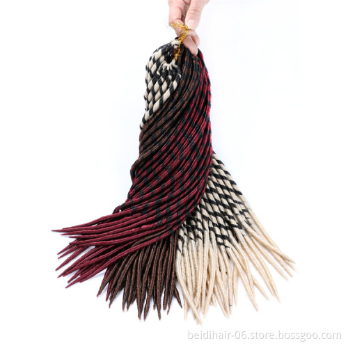18inch Soft Straight Dreadlocks Crochet Faux Locs with Pointed and Tight Ends Solid And Mixed Colors